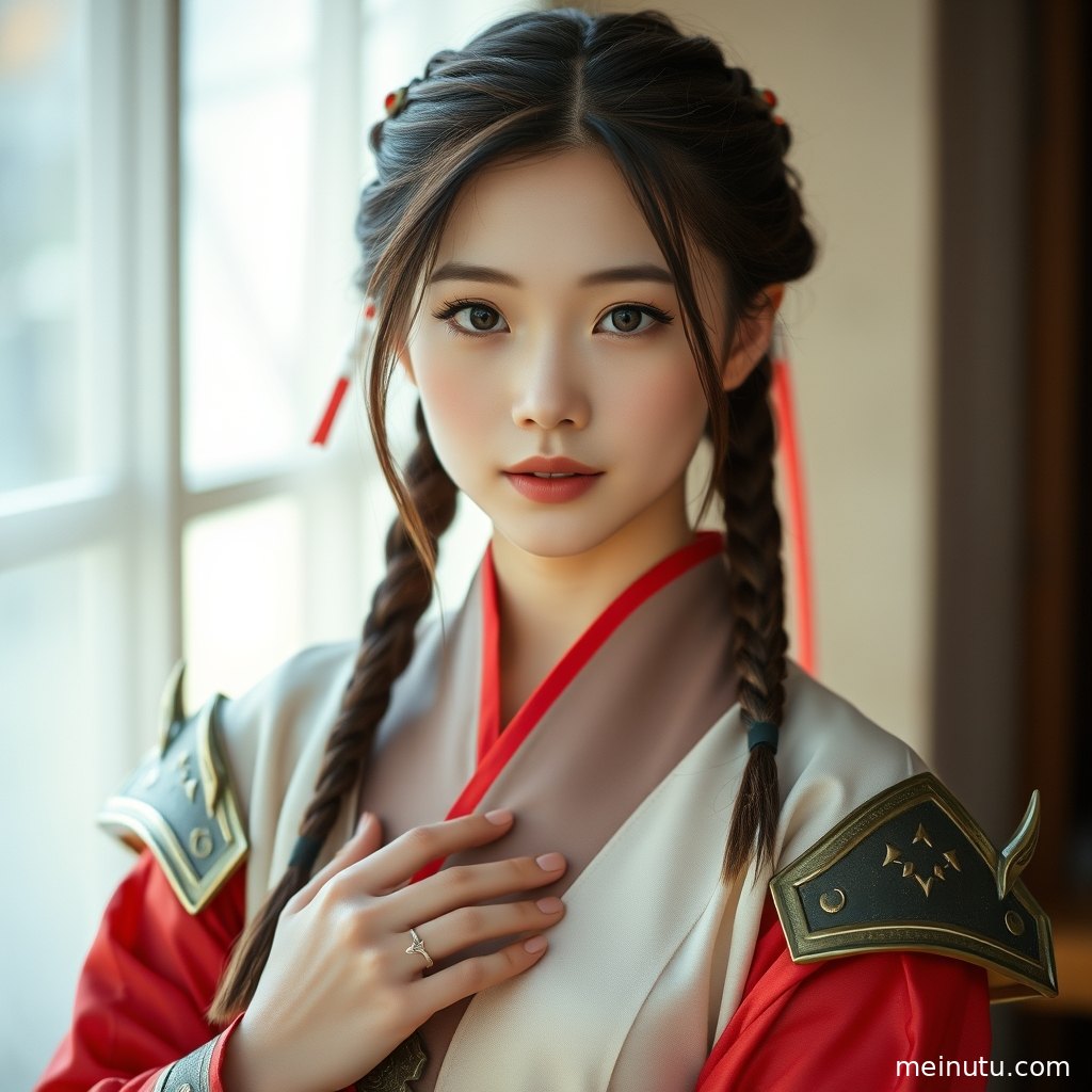 Mesmerizing half-body portrait of an adult fantasy character captured in a fleeting seaside moment, with enchanting light and shadow effects.