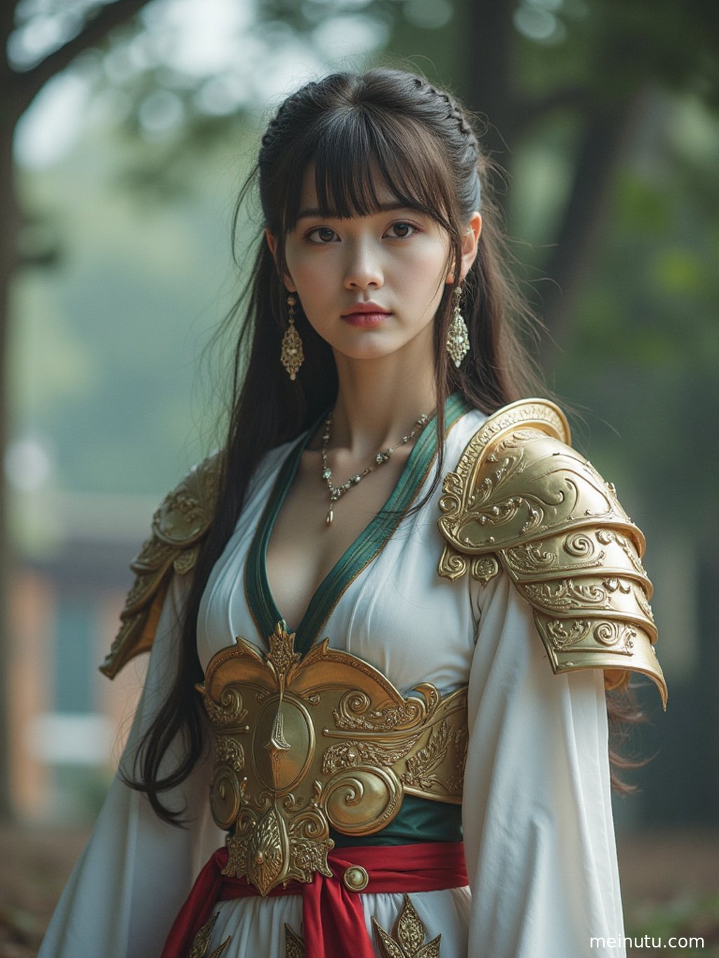 动态十足的Cosplay造型，成年女性角色展现出强大的气场。