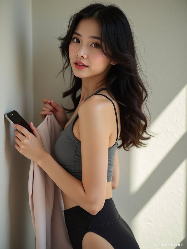 一位成年女性身着白色瑜伽服，在柔和的自然光下舒展身体，展现优雅的瑜伽姿态。