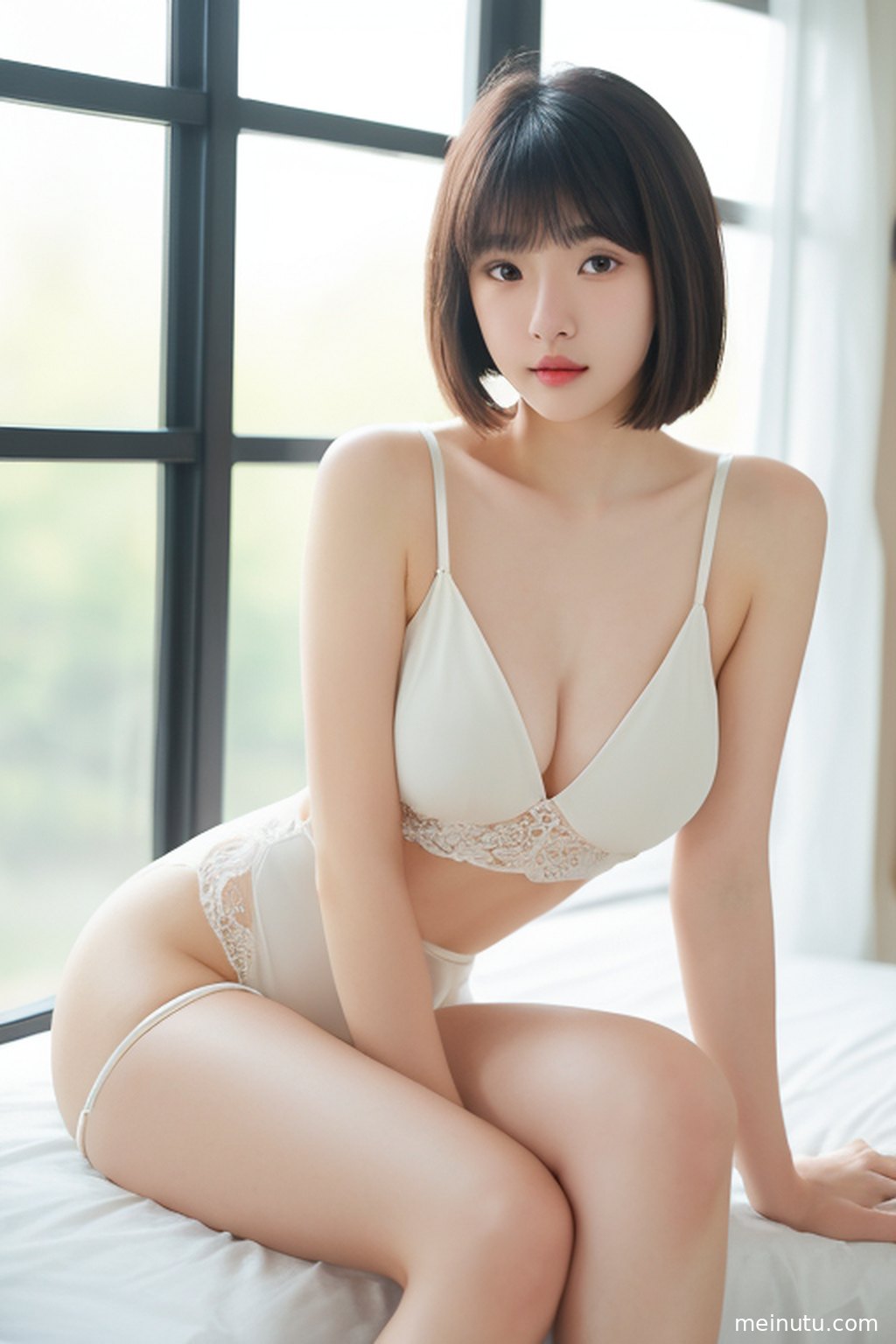美女艺术写真 花园 电影感光影近景细节展示服饰面料、配色与画面质感。