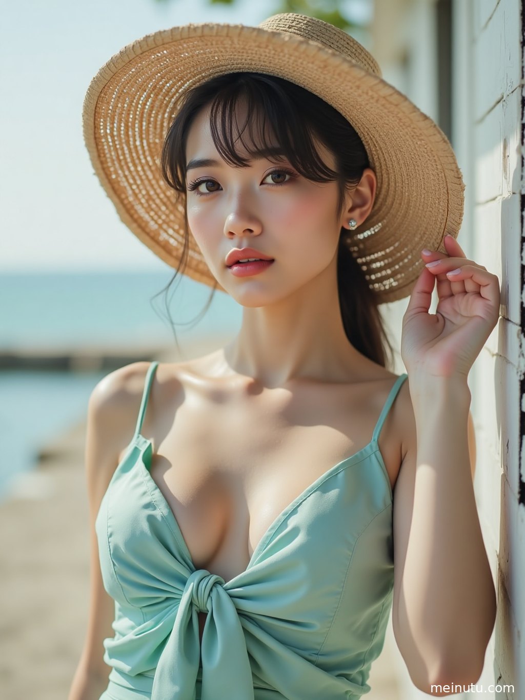 极简棚拍风格，捕捉重庆年轻女性的自然笑容与活力。