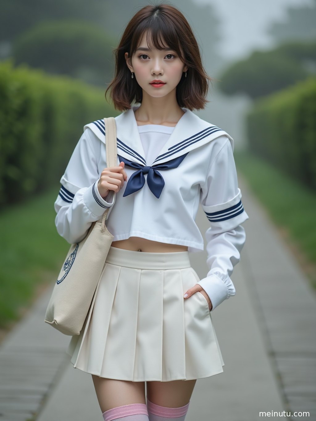 成年女子在窗前，散发着清新活力的气息。