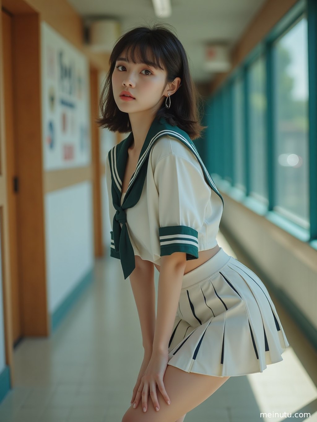 成年女性置身主题场景中，画面强调jk制服诱惑 花园 清透高光的柔和光线与高清画质。