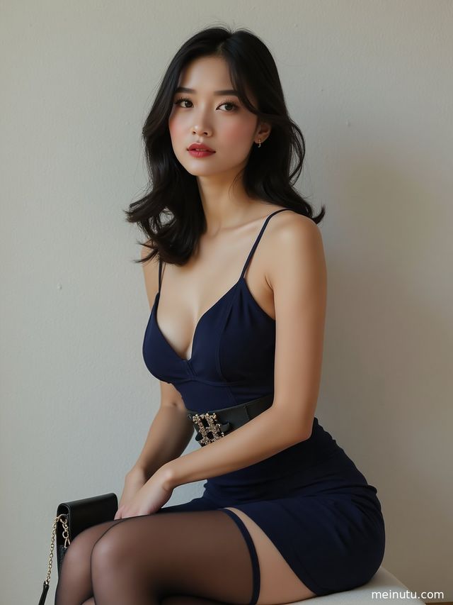 清晨微光中，一双修长美腿穿着丝袜，尽显迷人曲线。