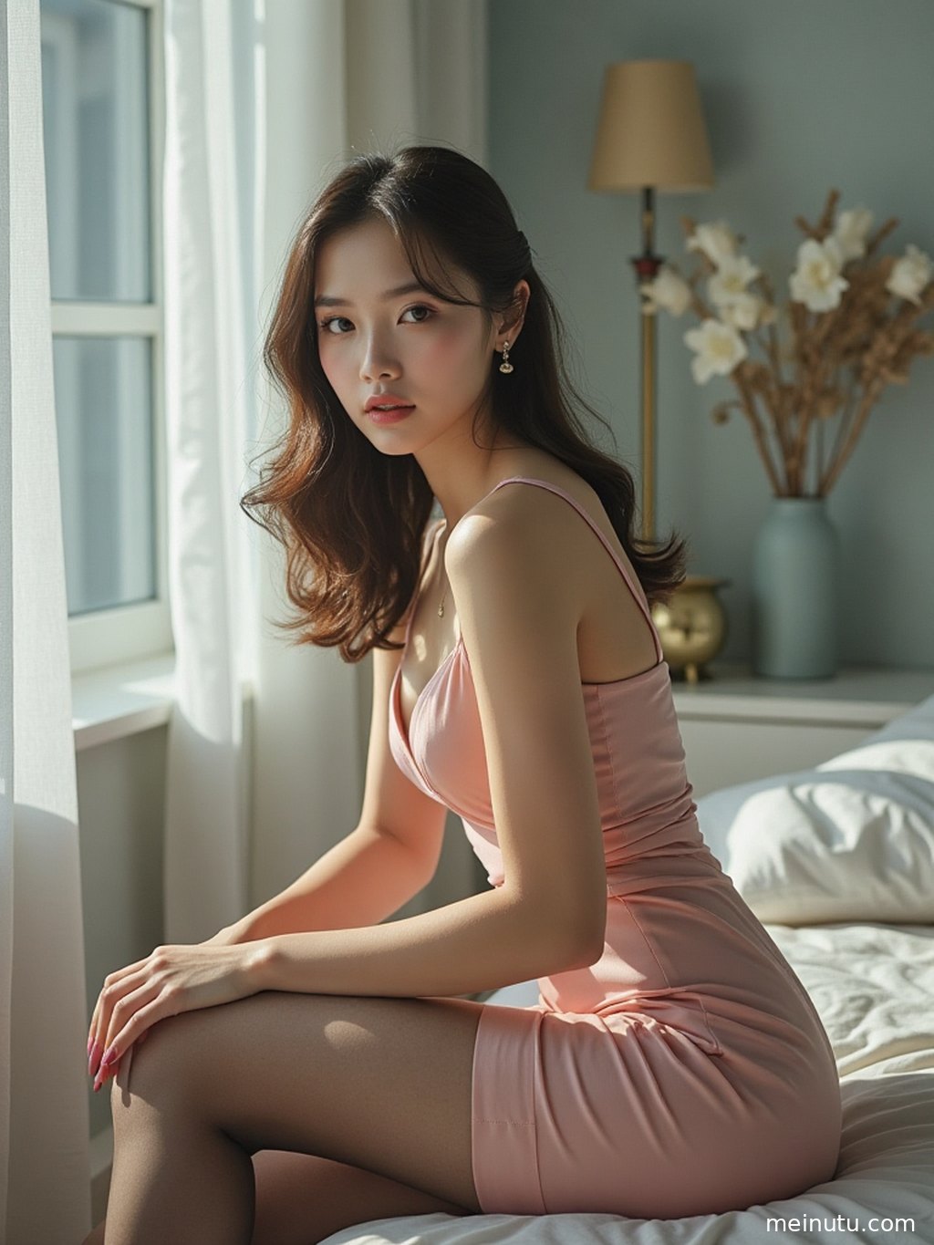 Adult women in themed settings, with the photography emphasizing soft lighting and high definition for this elegant stockings HD photoshoot showcasing adult women's charm.