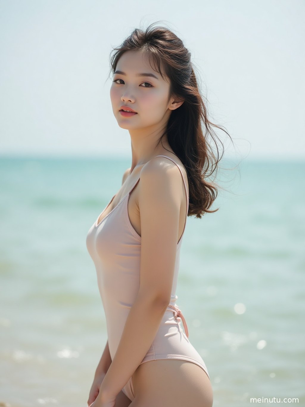 Adult women immersed in the theme, with the images emphasizing soft lighting and high-definition quality for this beach bikini high-definition photoshoot collection | sun, sand, and captivating figures.